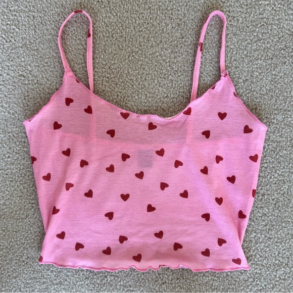 Pink Heart Pattern Tank Top - Picture 3 of 5